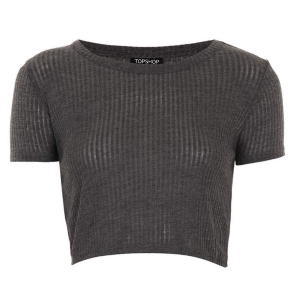 TopShop dark grey cropped tee